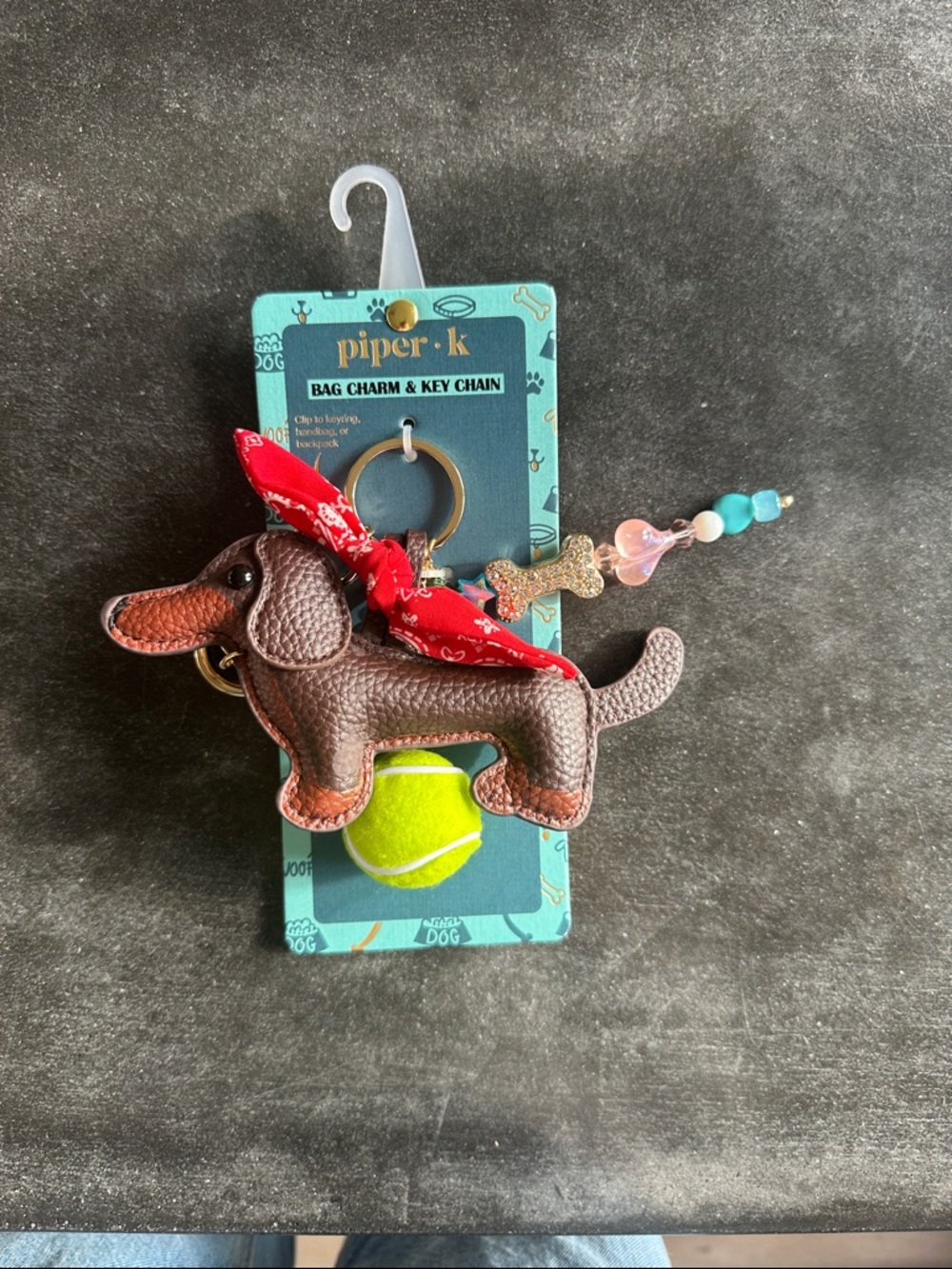 NEW PIPER K Dachshund Dog Bag charm and key chain - Picture 5 of 9